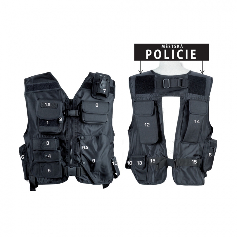 Taktická vesta DASTA 839 ČERNÁ