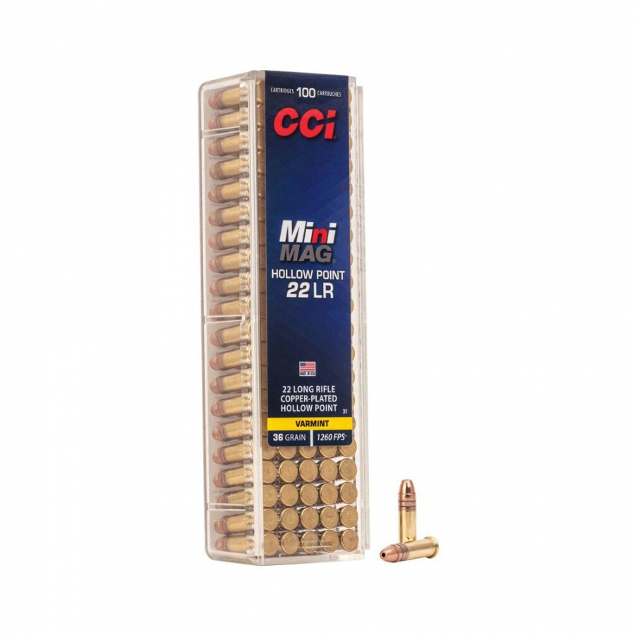 CCI .22LR Mini-Mag HP Copper Plated Hollow Point 40gr 100ks