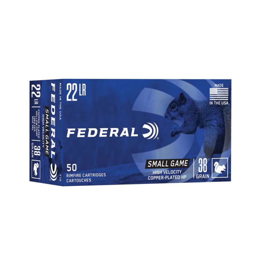 FEDERAL .22LR SMALL GAME Copper Plated Round Nose 38gr 50ks