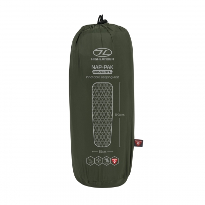 Samonafukovací karimatka HIGHLANDER KIP MAT 3 cm – zelená