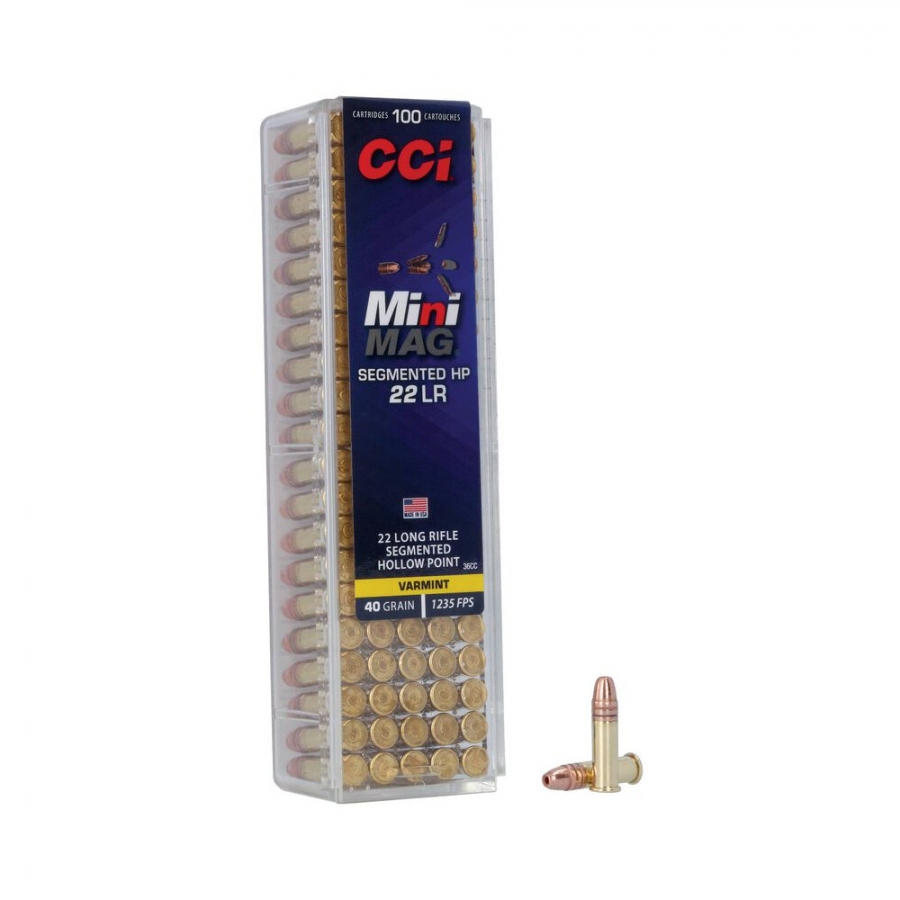 CCI .22LR Mini-Mag Segmented HP 40 gr 100ks