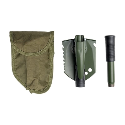 Lopatka MINI skládací s kopáčkem v pouzdru ZELENÁ